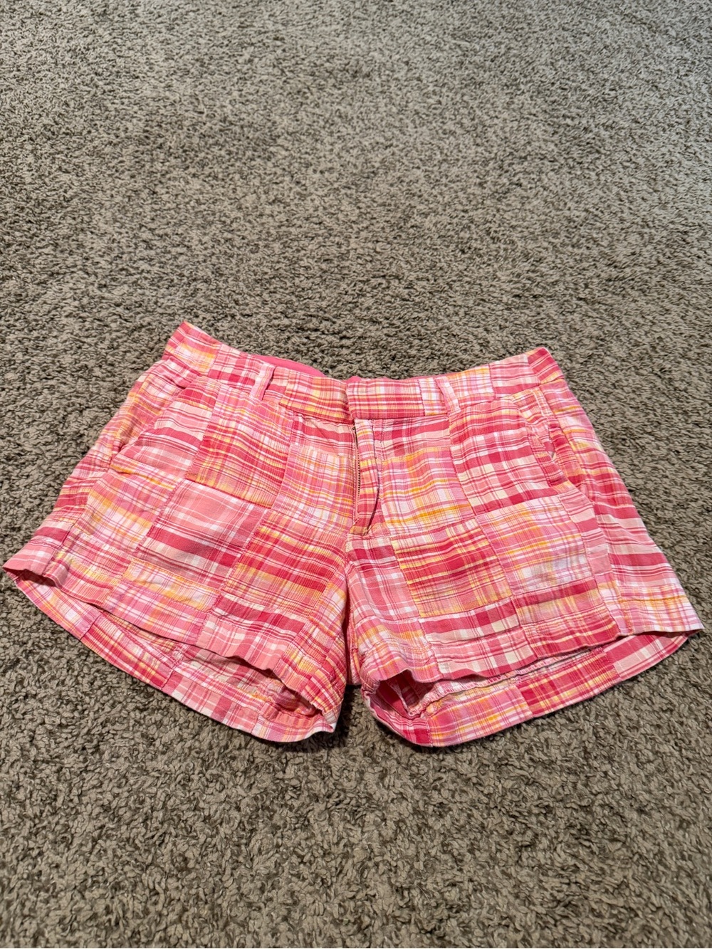 Pink Plaid Women's Shorts, Size 2